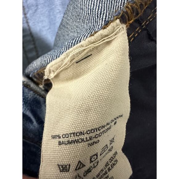 Free People We The Free Denim Tapered Mom jeans Raw Hem Cotton Women Size 25 - Picture 7 of 9